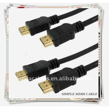 Negro de alta calidad el 1.5m HDMI al varón de HDMIcable al cable masculino NUEVO para el cable plateado oro de HDTV LCD